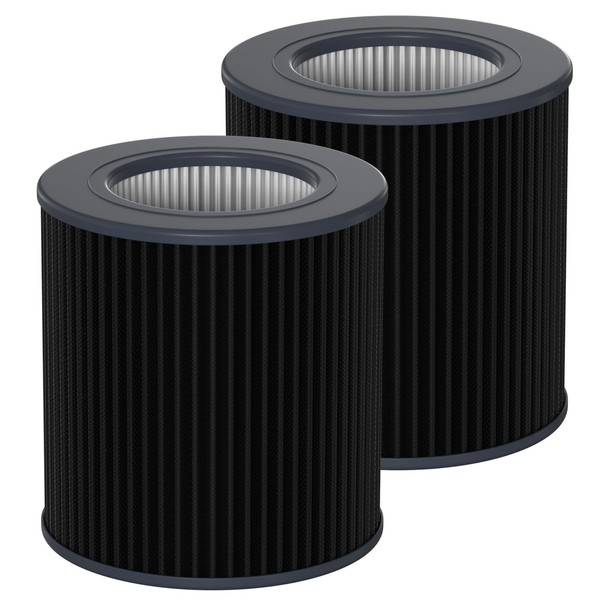 Air Mini Replacement PECO-HEPA Filter Compatible with Molekule Tri-Power Air Mini & Air Mini + Air Cleaner Purifiers, 3 in 1 High-Efficiency Filtration System with Activated Carbon, 2 Pack