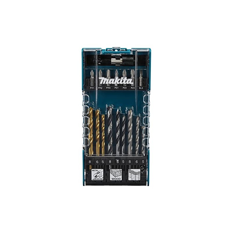 Makita D-74887 Bohrer- und Schrauben-Bit-Set, 17-teilig