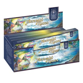Soul Sticks Hand-Rolled Incense Sticks Mystic Spirit Blends 180 Gram 12 Pack Box | 100% Natural Masala Incense Organic Home Fragrance Agarbatti (Mermaid Kisses)