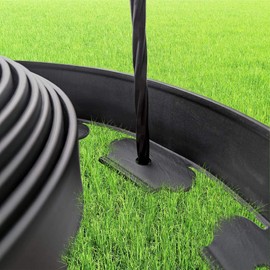 8 Inch Plastic Edging Nails, Spiral Nylon Anchoring Spikes, Stakes for Paver Edging Landscape Fabric Artificial Lawn, 20 Pack Black