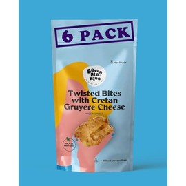 SEVEN ATE NINE THE SUNNY SIDE OF TASTE - 7ATE9 Twisted Bites with Cheese 120g (Pack of 6)– Baked Savoury Snack – Crunchy Cheese Twists – No Palm Oil – Vegetarian – On-the-Go Snack Pack