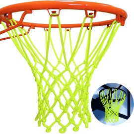 Upgraded Outdoor Glow-in-The-Dark Basketball net - Heavy 12 Circle Standard Size, Glow-in-The-Dark, Fluorescent Green, Suitable for Playing Basketball at Night, a Durable Gift for Basketball Lovers