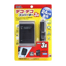 BAL 3A No. 1770 DC Converter with USB Port, Power Supply for Car (12V) or Truck (24V).
