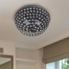 Elegant Designs FM1000-RBZ 2 LightElipse Crystal Flush Mount Ceiling Light,