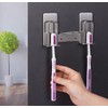 Stainless Steel Self Adhesive Wall Mounted Toothpaste Holder Cup Holder
