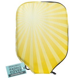 Palms-O-Aces Pickleball Paddle Covers Only | Durable & Padded Paddle Cover for Maximum Protection | Zipper Closure & Premium Canvas Material | Paddles Storage and Travel | Standard Size | Sunshine