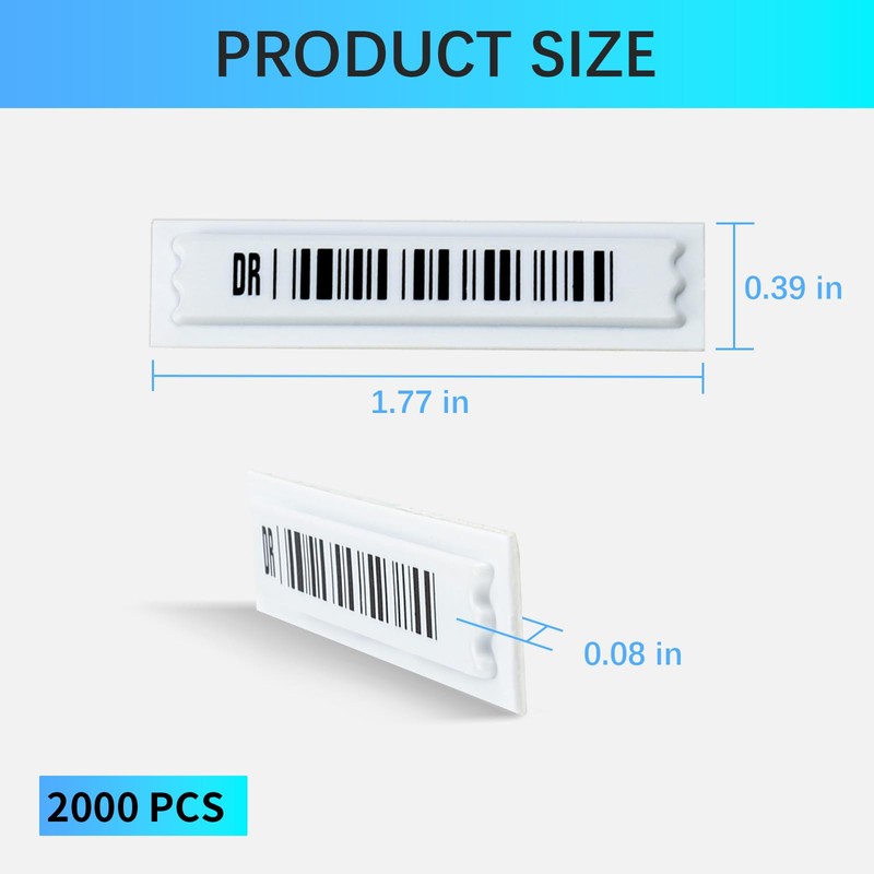 58khz AM Security Label Tags (Mock Barcodes), Acoustic Magnetic Sticker
