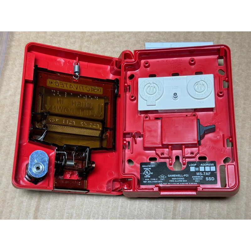 Gamewell-FCI Honeywell Gamewell MS-7AF Addressable Manual Dual Action Pull Station