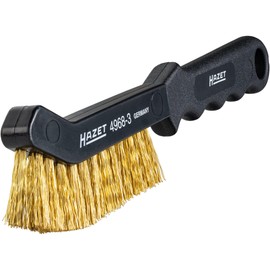 HAZET 4968-3 Wire Brush, Narrow Version, Plastic Handle with Suspension Hole, For Cleaning Aluminum Brake Caliper