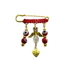 Seguro Para Embarazada Bebé Segurito Broche Babyshower Excelente regalo Buena suerte Ángel (Rojo)