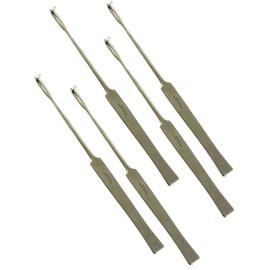 Stainless Steel Snook Hook with Flat Handle and Smooth Finish 8in (20cm) Dog Spaying Instrument Hook (5 Count)