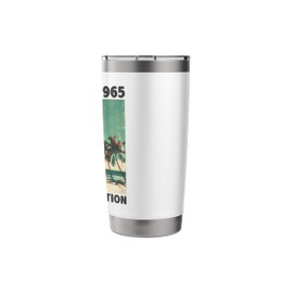 Funny 60th Birthday Decorations - Vintage 1965 60 Years Old Stainless Steel Insulated Tumbler