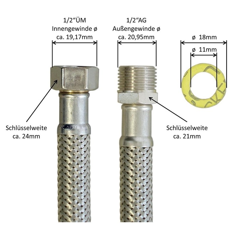 Reinforced Hose 1 / 2-Inch x 1 / 2-Inch Hose