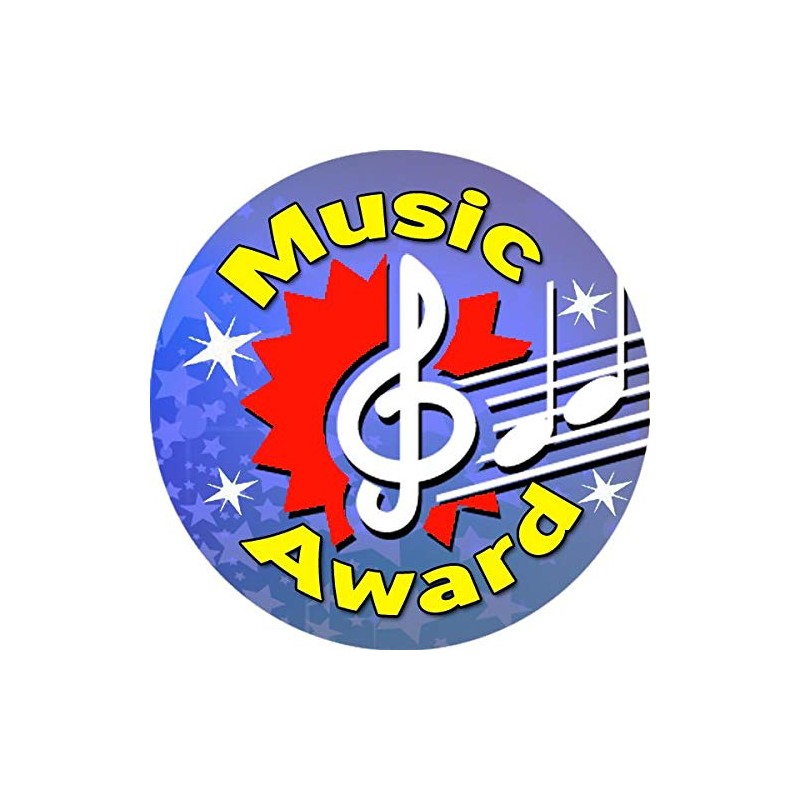 234 Music Awards 30 mm Reward Stickers for School Teachers,