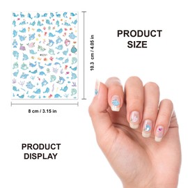 Konsait Unicorn Nail Stickers Decals (1200 Designs), Self Adhesive 3D Nail Art Stickers Unicorn Rainbow Diamond Nail Tips Decorations Manicure Decor for Kids Girls Birthday Party Favor Nail Salon Gift