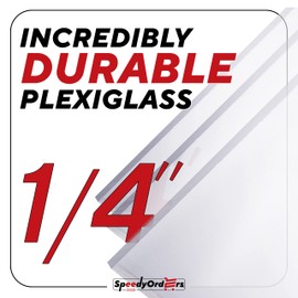 Clear Acrylic Plexiglass Sheet - 24"x36" 1/4 inch Acrylic Plexiglass Sheets - 1/4” Thick Clear Acrylic Sheet for DIY, Signs and Crafts - Made in USA