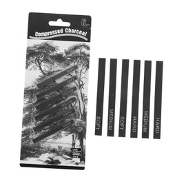 jojofuny 6Pcs Compressed Charcoal Sticks for Sketching Drawing Tools for Artists Beginners and Students Soft Hard Options for Versatile Artistic Creations