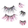 Baluue 5sets Luminous Glitter Eyelash Extensions for Women Fluorescent False