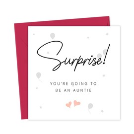 Pregnancy Announcement Card | Surprise You're going to be an Auntie Card | Cute Expecting Baby Card | Announcing Pregnancy Card | We're pregnant cards