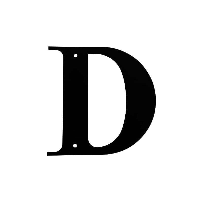 Village Wrought Iron House Letter D Medium