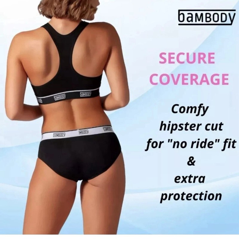 Bambody period Hipster Underwear 3 Pack Brand New Size 5