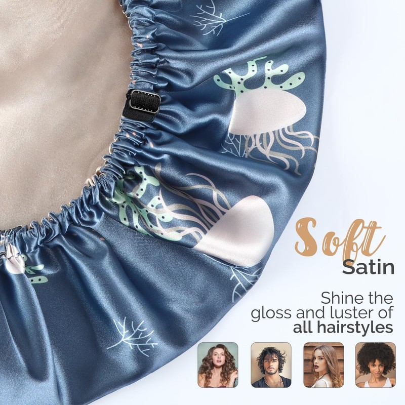 Hat Hut Silk Bonnet Satin Sleep Cap Adjustable Silk Hat