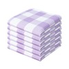 PurpleEssences 100% Cotton Waffle Weave Check Plaid Kitchen Towels, Super