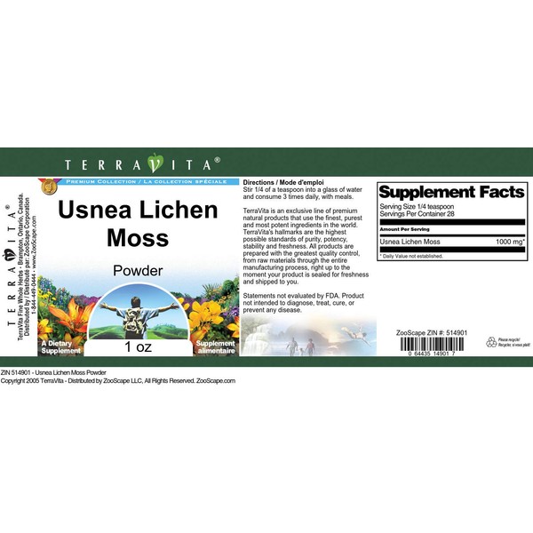 Usnea Lichen Moss Powder (1 oz, ZIN: 514901)