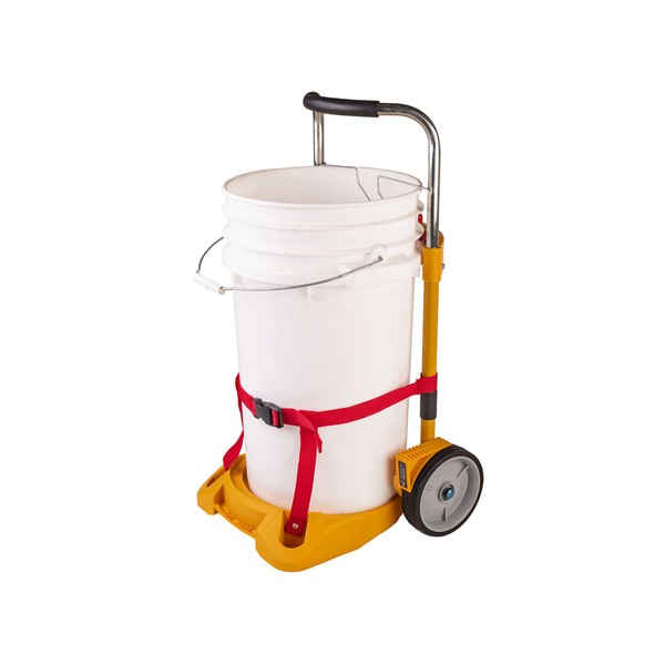 Bucket Buggy Bucket Mover Wheeled Carrier for 5- to 7-Gallon Buckets for Gardening, Painting, Salt, Sand, Janitorial, Tool Buckets
