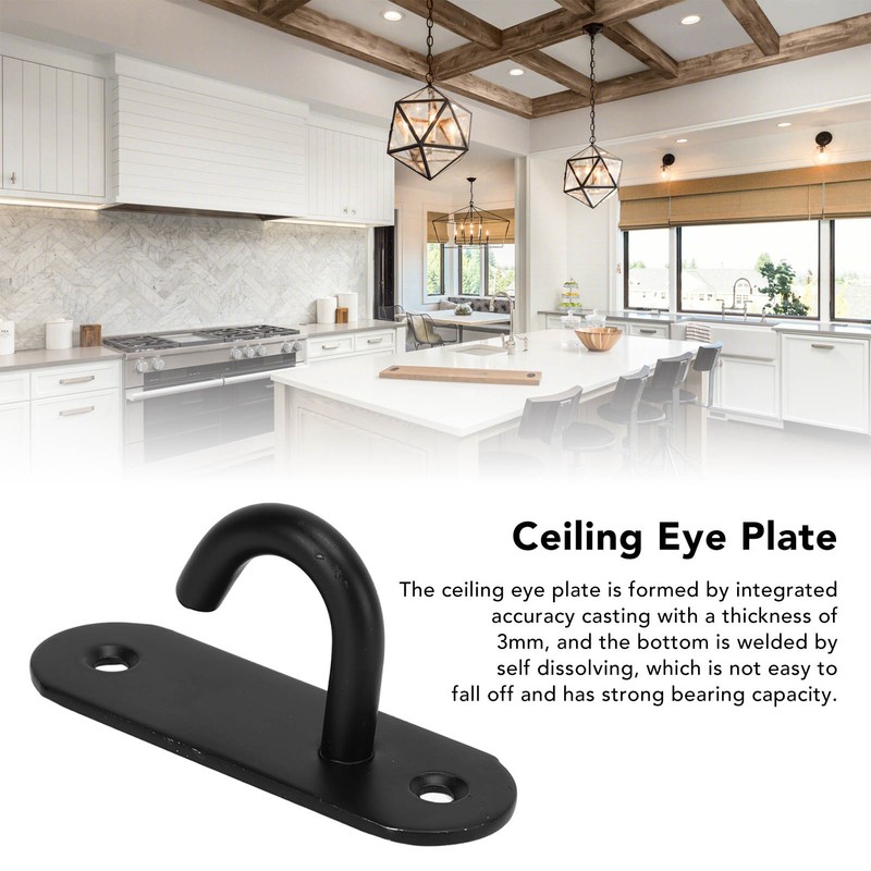 5pcs Ceiling Hook Pad Thickened Black Stainless Steel Baking Painting