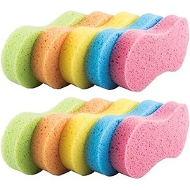 Car Wash Sponges 10pcs Kitchen Cleaning Sponges Soft Wash Sponge Pads Multi-Functional Porous Sponges Scrubber for Dishes, Tile, Bike, Boat, Easy Grip Sponge for Kitchen, Bathroom, Household Cleaning