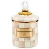 MACKENZIE-CHILDS Demi Enamel Canister, Kitchen Storage Container with Lid, Brown-and-White
