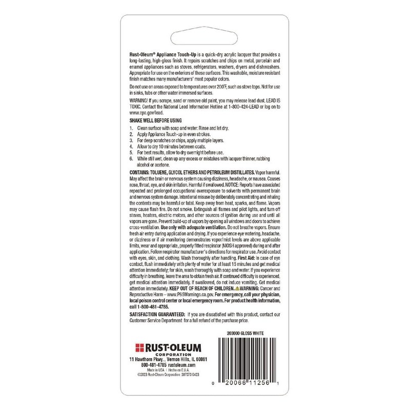 Rustoleum 20300 0.6 oz. Appliance Touch-Up, White