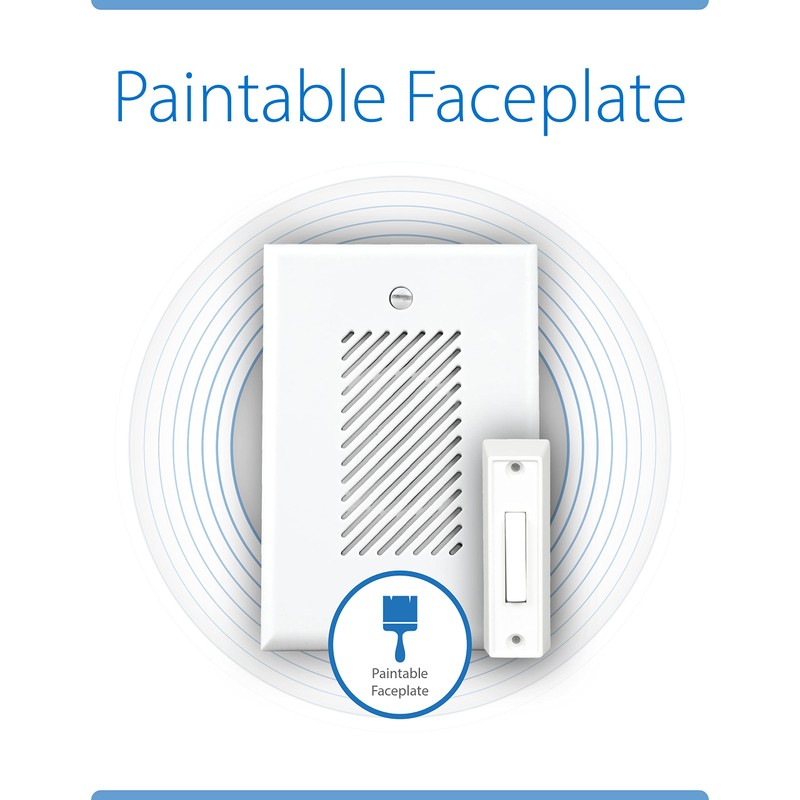 Single-Gang Electronic Door Chime Kit with Lighted Button