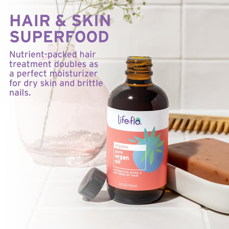 LIFE-FLO Pure Argan Oil | Organic and Cold Pressed |