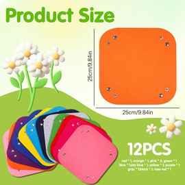 12 Stück Bunt Puzzle Filz, Puzzlematte, Sortierschalen Stapelbar, Tragbare Puzzle-Sortierschale, Stapelbare Sortiertabletts für 500-2000 Puzzleteile