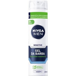 NIVEA MEN Sensitive Shaving Gel 3 x 200 ml, Facial shaving gel with Chamomile Extract and Vitamin E, Moisturizing facial gel that softens and protects the beard