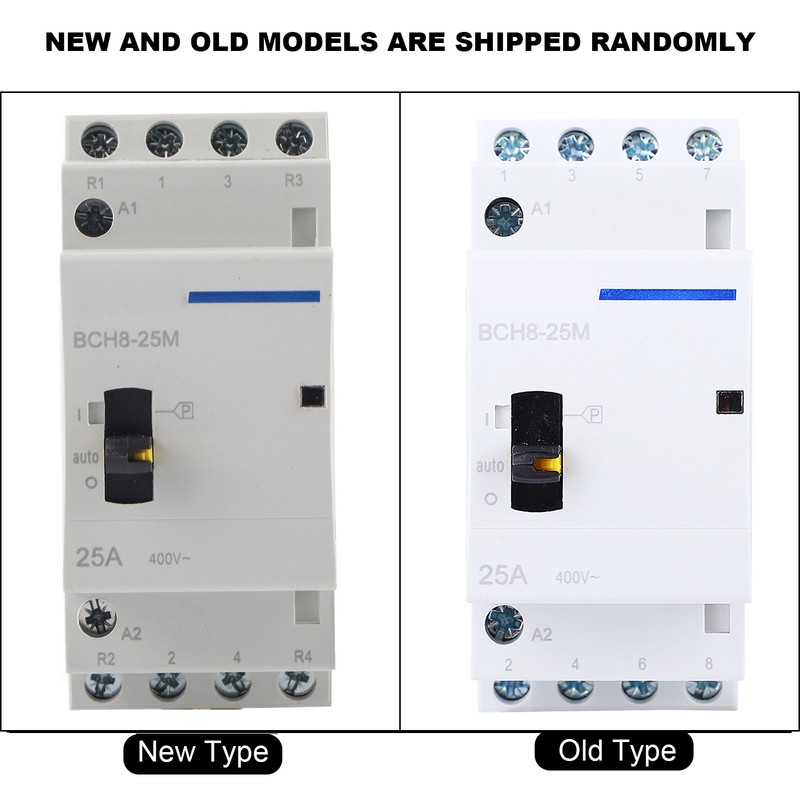 BCH8-25M 4P 25A Household AC Modular Contactor with Manual Control