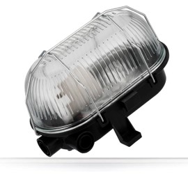 ADAKAT Bulkhead E27 IP54 Cellar Lamp Glass Cover Metal Mesh