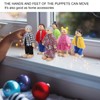 Family Doll Figures Pine Miniature People Toy Set Ornament Educational