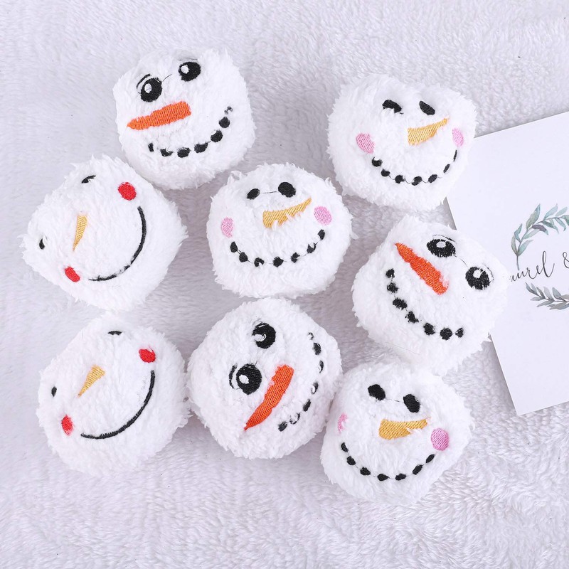 Aneco 12 Pack Snow Toy Ball Set Plush Snowmen Balls