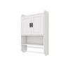 Heemab Bathroom Wall Cabinet with Doors, Adjustable Shelf, Towel Bar