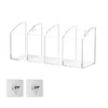 Hexsonhoma Acrylic Pen Holder Organiser 4 Compartments Clear Pen Organiser