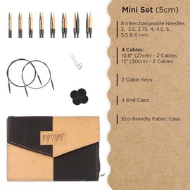 Knitter’s Pride Day & Nite Mini Interchangeable Needle Set 2"" (5cm) – 8 US Sizes (2.5 to 10)