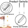 2 PCS Hand Push Whisk Egg Blender Semi Auto Rotating