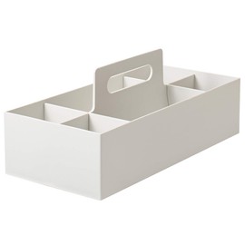 Unmarked Polypropylene Storage Carrying Box, Wide, Approx. Width 5.9 x Depth 12.6 x Height 3.1 inches (15 x 32 x 8 cm)