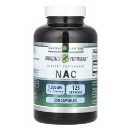 Nac N Acetilcisteína 1,200mg 250 Cápsulas Amazing Formulas Sabor Sin Sabor