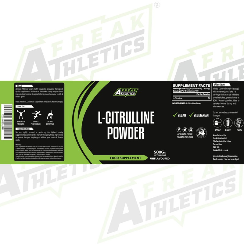 L-Citrulline Powder 500g Unflavoured by Freak Athletics