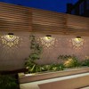 EKQ Solar Fence Lights Wall lihgts Outdoor Decorations 6 Pack