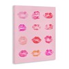 Stupell Industries Lipstick Kiss Pattern Canvas Wall Art Design by